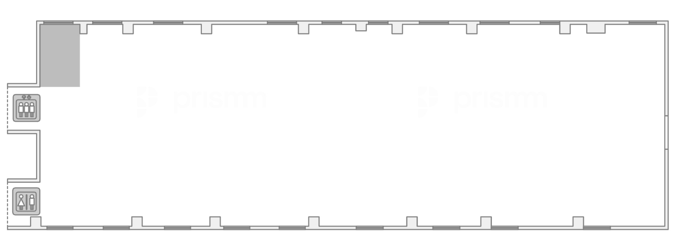 Cocktail reception · 200 standing floor plan