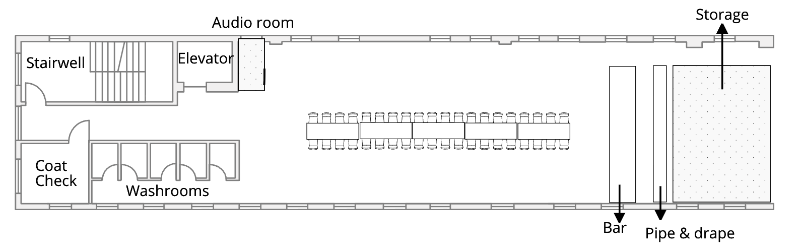 Ceremony · 48 seated (1 block) floor plan